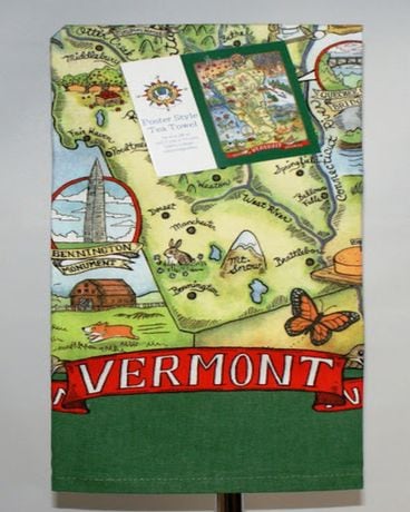 Vermont State Map Towel Gifts
