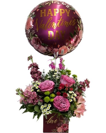 Mauve and Merlot Flower Arrangement