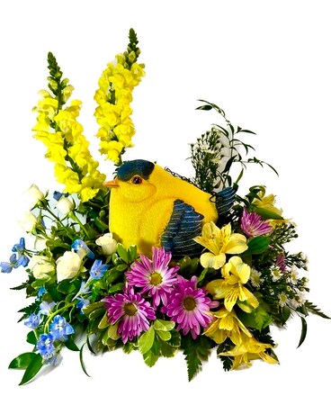 Tweets for Mom * Bird will vary* Flower Arrangement