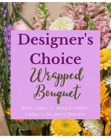Designer's Choice - Wrapped Bouquet Flower Arrangement