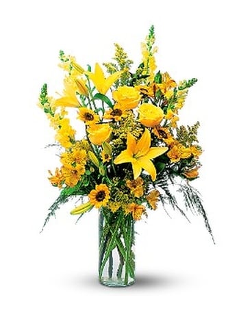 Burst of Yellow Flower Arrangement