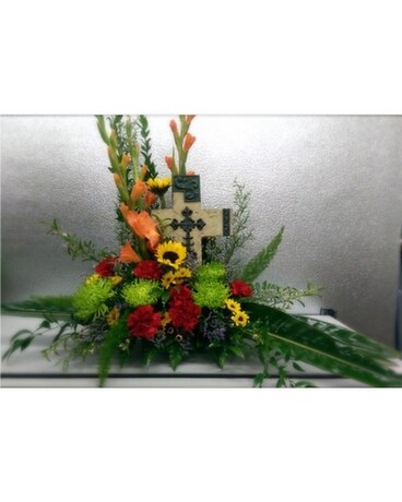 Vibrant with cross.