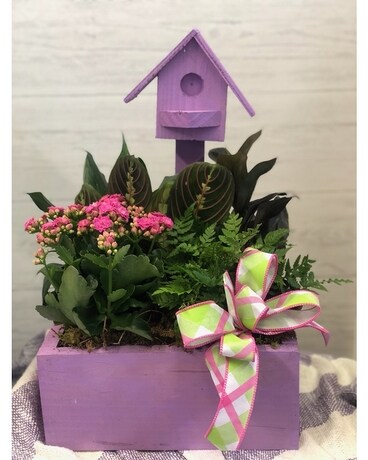 Blooming Birdhouse (colors vary) Flower Arrangement