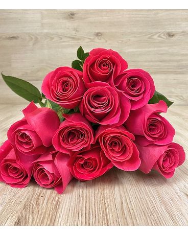 Flowers N' Designs -Dozen Pink  Roses Flowers