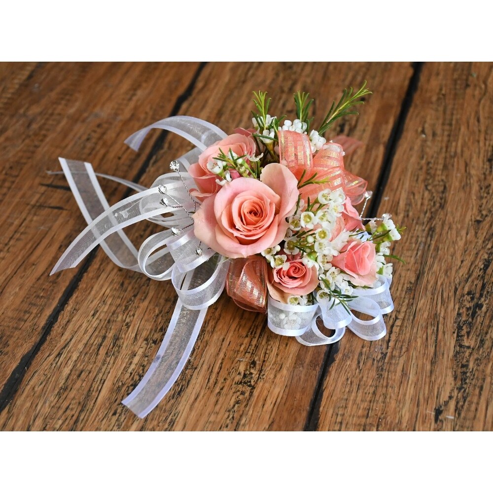 Peach and Cream Corsage in Macon GA - Lawrence Mayer Florist