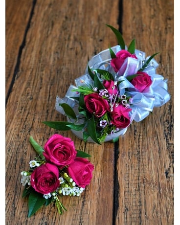 Fuchsia Fun Corsage Flower Arrangement