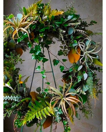 An Air of Peace Wreath Flower Arrangement
