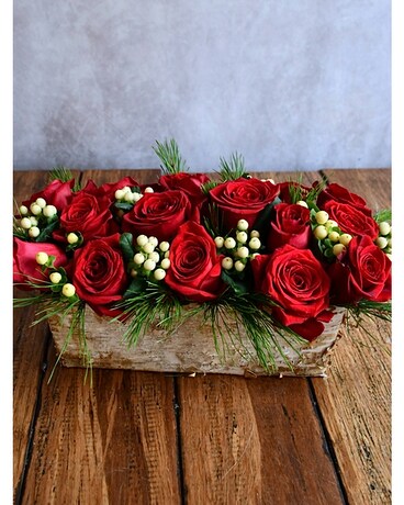 Rustic Roses Centerpiece Flower Arrangement
