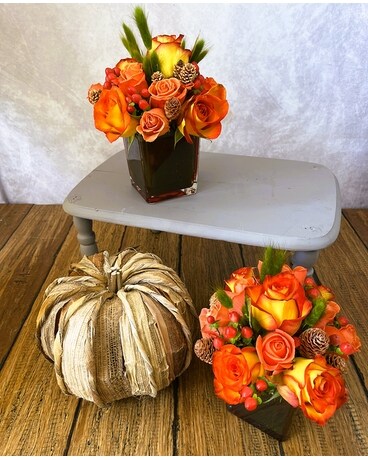 Autumn Squared Flower Arrangement