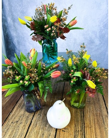 Fall Tulip Time Flower Arrangement