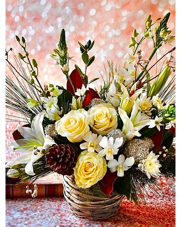 White Christmas Flower Arrangement
