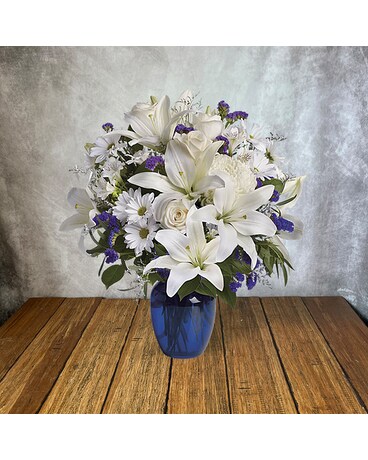 Beautiful in Blue Flower Arrangement