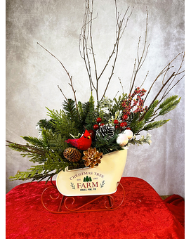 Sleigh Ride {permanent} Flower Arrangement