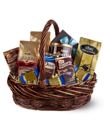 Chocolate & Coffee Basket Gift Basket