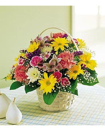 Small Mixed Basket Flower Arrangement