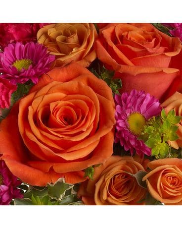 Warm Colors Designer's Choice Flower Arrangement