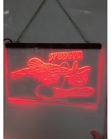 Light up sign: Spiderman Gifts