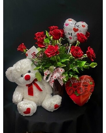 Valentine's Special 3 Flower Arrangement