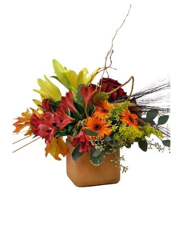 Chilly Morning Sunrise Flower Arrangement