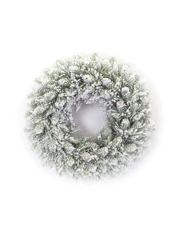 Flocked Pine Winter Wreath Gifts