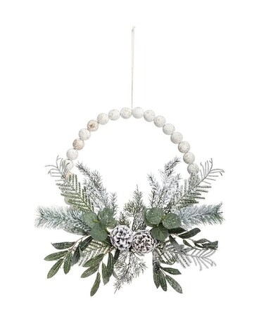 Farmhouse Pine Cone Wreath with Beads Gifts