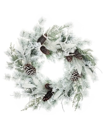 Frosted Laurel Pine Wreath Gifts
