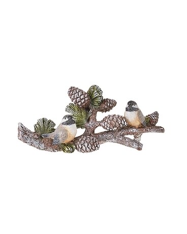 Chickadees on Snowy Branch Figurine Gifts