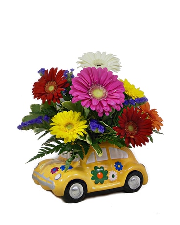 Psychedelic Love Bug Flower Arrangement