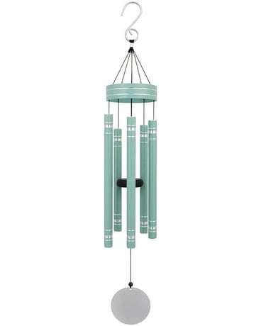 Etched Wind Chime - Seafoam Gifts