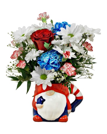 Gnome Of The Brave Flower Arrangement