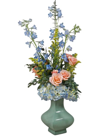 Cyan Chic Flower Arrangement