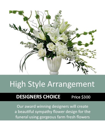 Designer's Choice High Style Arrangement Sympathy Arrangement