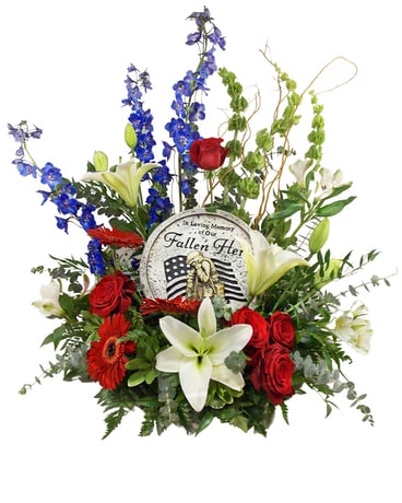 Fallen Hero Sympathy Arrangement Flower Arrangement