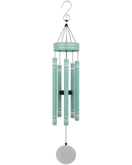 Etched Wind Chime - Seafoam
