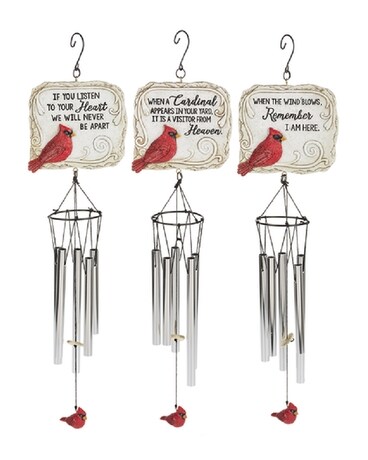 Memorial Cardinal Garden Windchimes Gifts