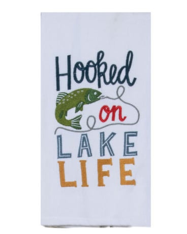 Hooked On Lake Life Tea Towel Gifts