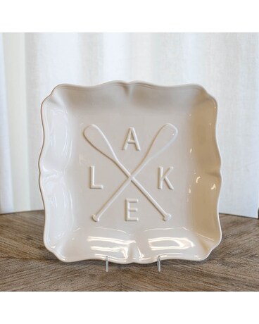 Lake Embossed Square Platter Gifts