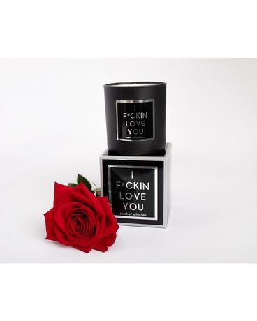 F*ckin Love you Candle Flower Arrangement