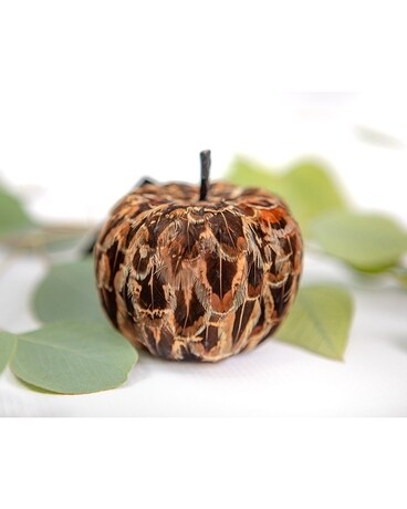 Small Feather Pumpkin Flower Arrangement