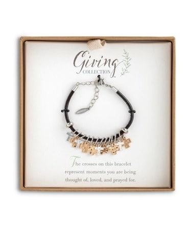 Giving Cross Bracelet Flower Arrangement