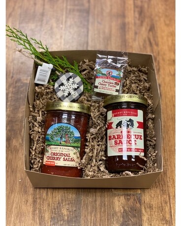 Cherry Republic Gift Box Flower Arrangement