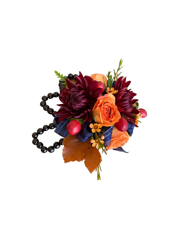 Autumn Harvest Wrist Corsage to Toledo, OH - Beautiful Blooms by Jen