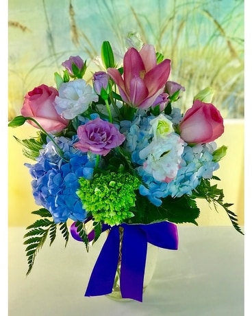 Pretty in Blue Flower Arrangement