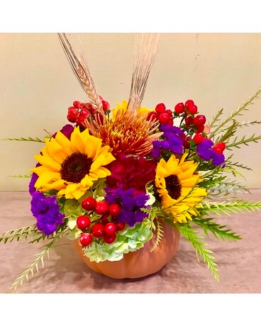 Pumpkin Spice Flower Arrangement