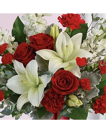 Red & White Delight Flower Arrangement