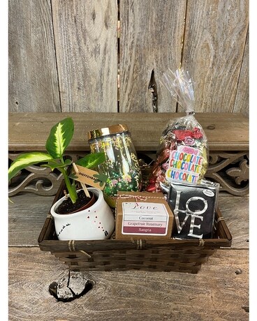 Romance Basket Flower Arrangement
