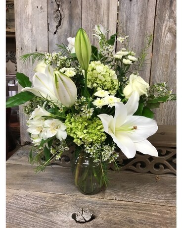 White Reflections Flower Arrangement
