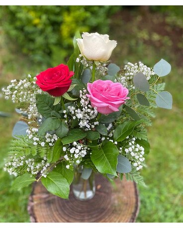 Rose Trio Flower Arrangement