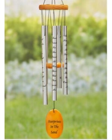 Footprints in the Sand Wind Chime Flower Arrangement