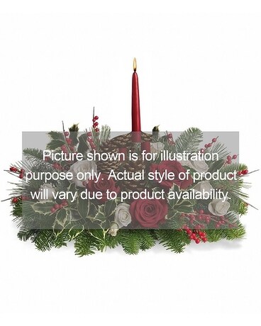 Designer's Choice Centerpiece Single Candle Flower Arrangement